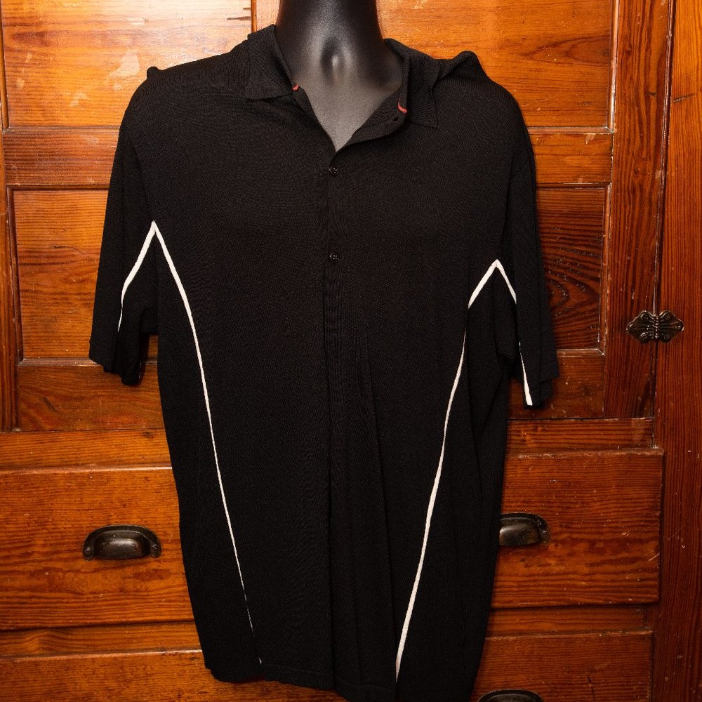 Claiborne men's XL black button-up shirt